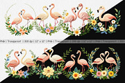 Flamingo Embroidery Clipart, a Graphic by Artnoy (Thumbnail 2 of 5)