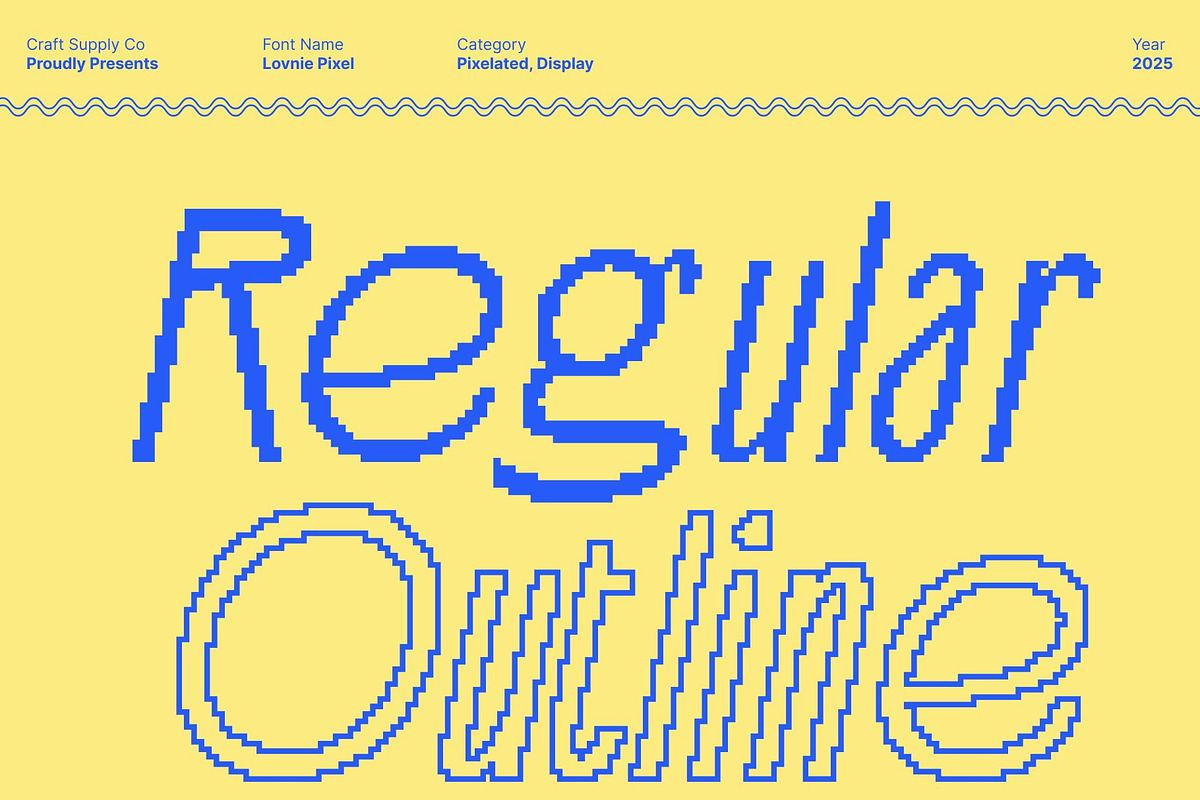 Lovnie Pixel, a Sans Serif Font by Craft Supply Co. (Photo 5 of 8)