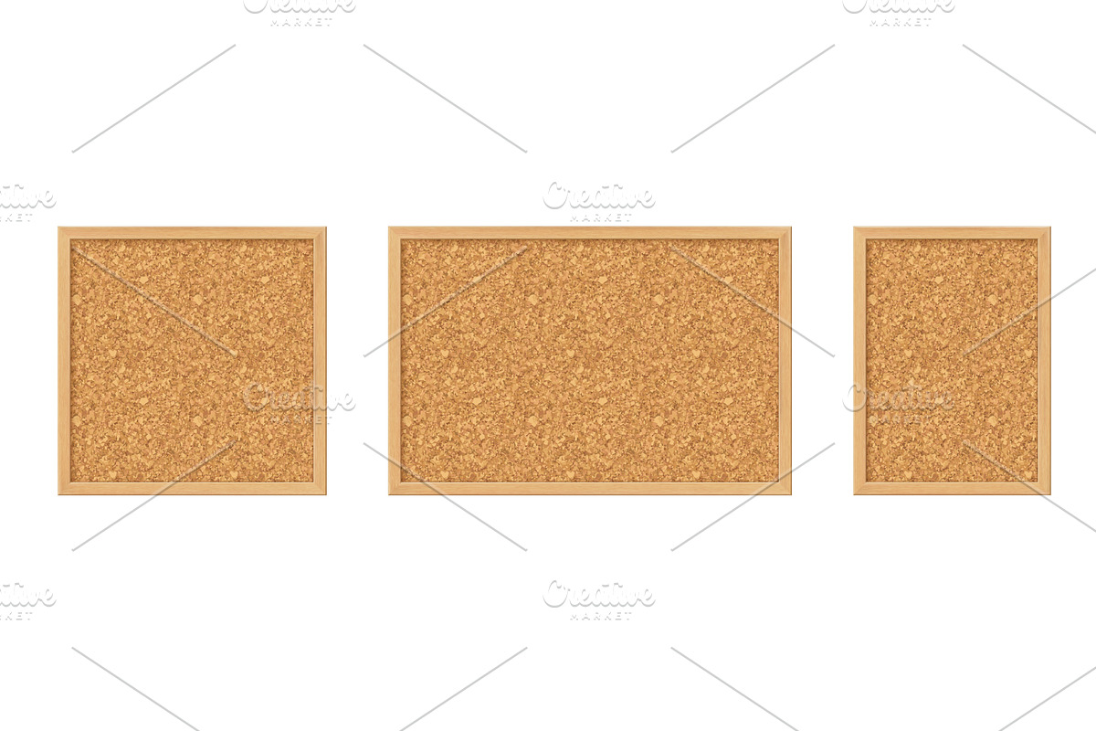 Cork boards, vector set, a Decorative Illustration by Vector Tradition