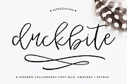 Duckbite Font Family, a Script Font by Angie Makes (Thumbnail 1 of 11)
