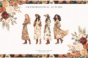 Grandmillenial Autumn Collection, a Seasonal Illustration by PeDe Designs (Thumbnail 3 of 33)