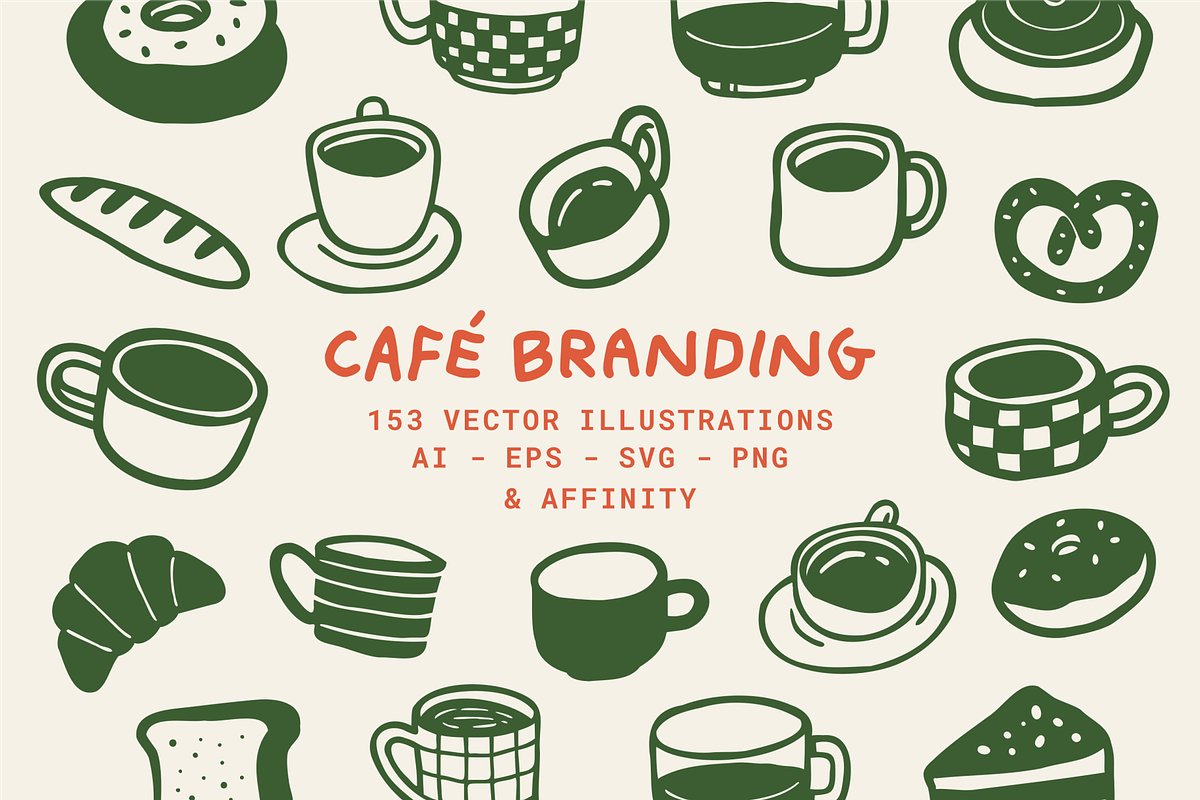 Cafe Branding: 153 Illustrations, a Food Illustration by 24Design Studios (Photo 1 of 9)