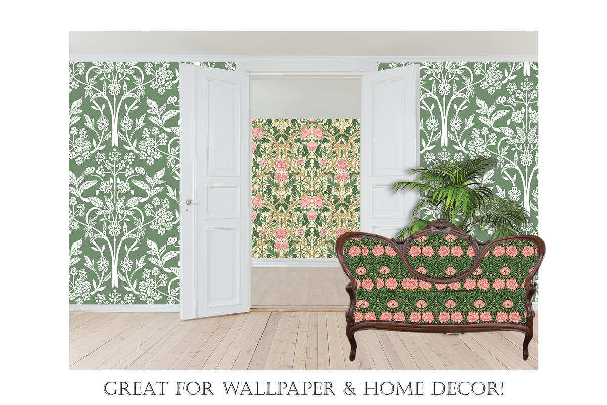 William Morris Patterns Floral, a Pattern Graphic by RachelStudio (Photo 9 of 10)