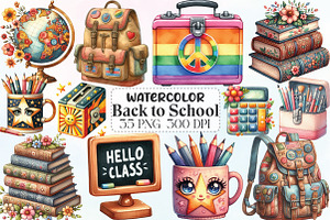 Back to School Png Retro School, an Illustration by CraftArtStudio