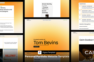 Portfolio Website Figma Template, an UI Kit Template by Rozepaars Design