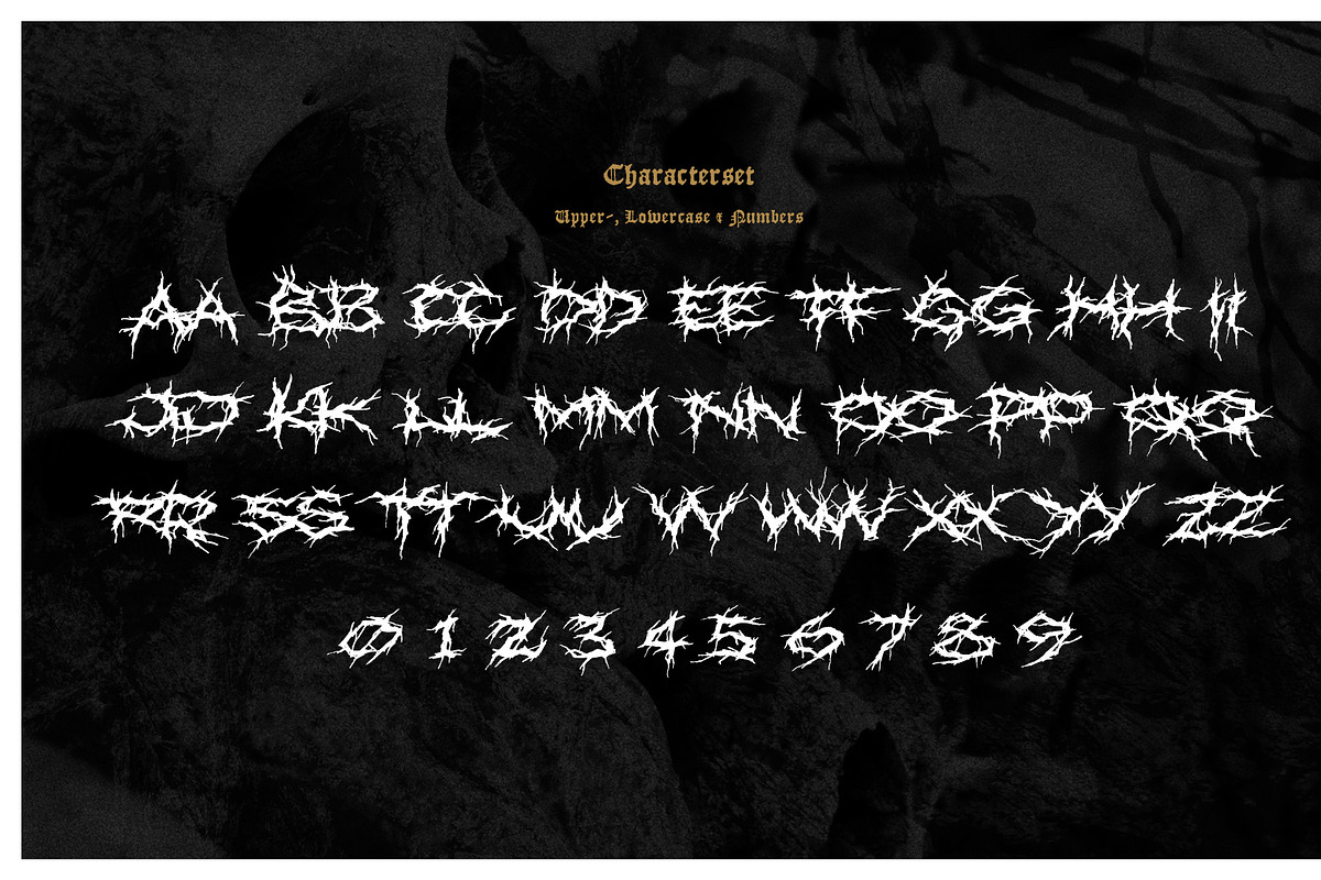 XXII Nekro, a Font by Doubletwo Studios (Photo 3 of 11)