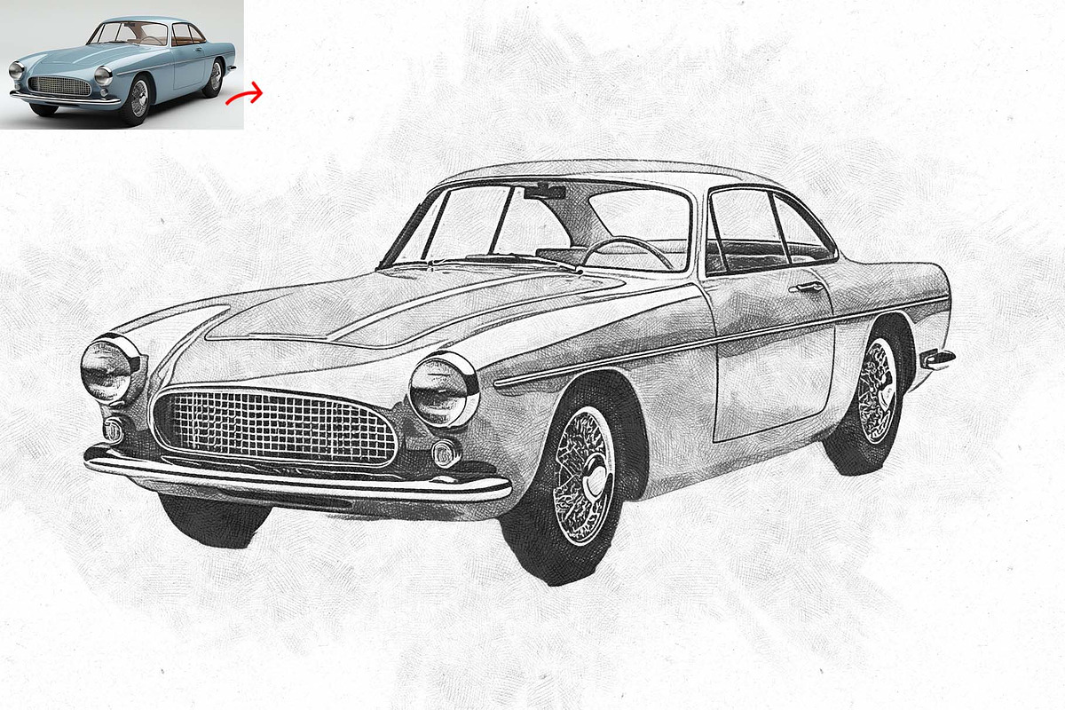 Sketch Drawing Photoshop Action, an Action Add-On by MRI STUDIO (Photo 10 of 12)