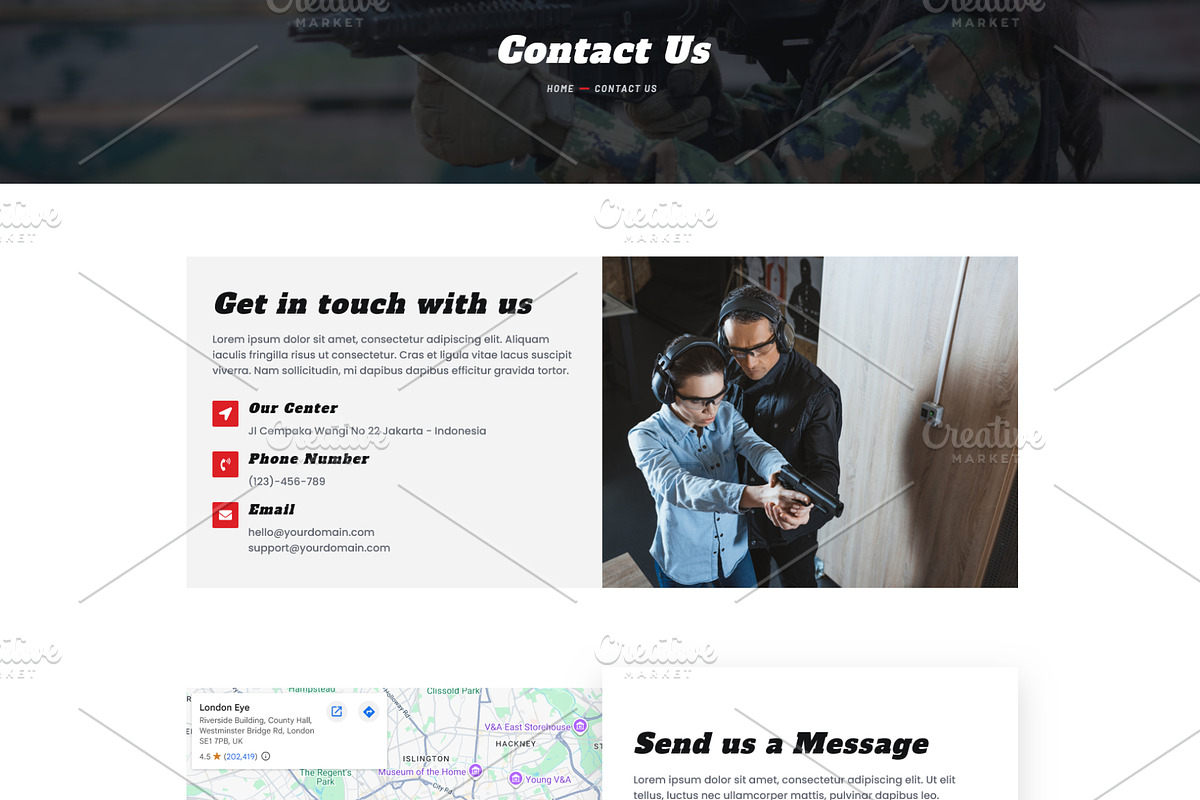 Shooting & Weapon Training Elementor, a WordPress Template by HasnainDEV (Photo 6 of 6)