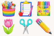 Back to School Clipart PNG Bundle, a Seasonal Illustration by Designworld (Thumbnail 4 of 5)