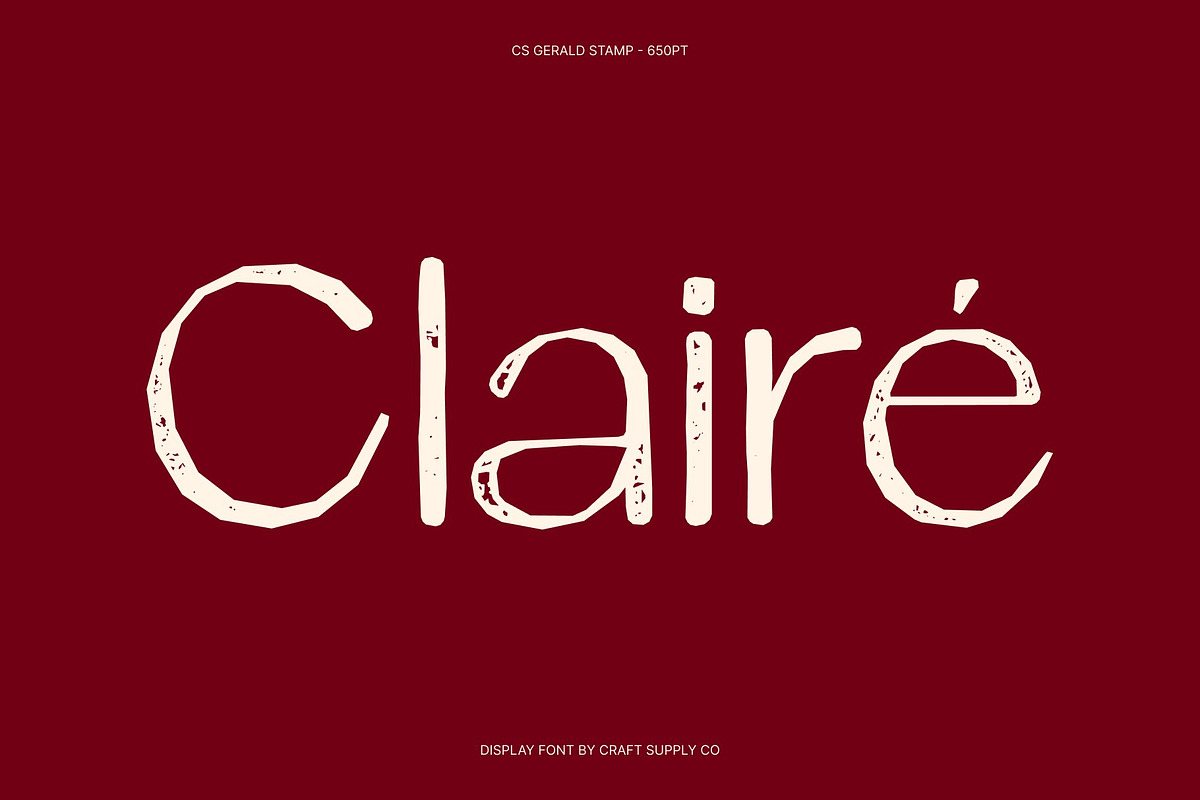 CS Gerald Stamp, a Sans Serif Font by Craft Supply Co. (Photo 2 of 8)