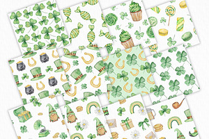 St. Patrick's Day Seamless Patterns