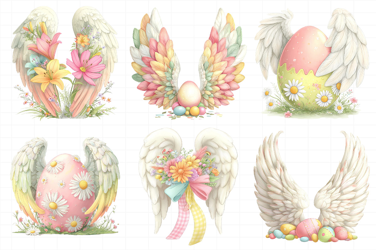 Whimsical Easter Heaven Angel Wings, an Illustration by Daily.Designs (Photo 8 of 8)