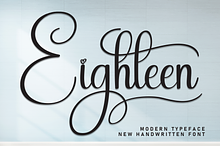 Eighteen | Script Font