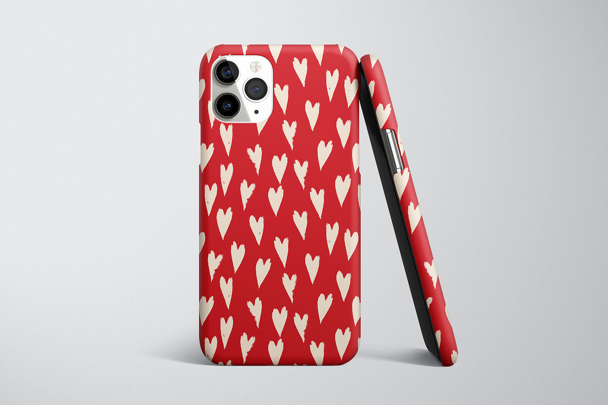 Hand Painted Red Hearts, a Pattern Graphic by MalyskaStudio (Photo 3 of 5)