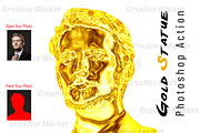 Gold Statue Photoshop Action, an Action Add-On by Studio Retouch (Thumbnail 1 of 10)