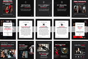 Fitness Carousel Instagram Posts Red, a Social Media Template by DigiPax (Thumbnail 3 of 11)