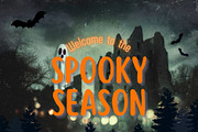 Haunted Halloween Backgrounds, a Seasonal Illustration by pictures for you (Thumbnail 1 of 17)