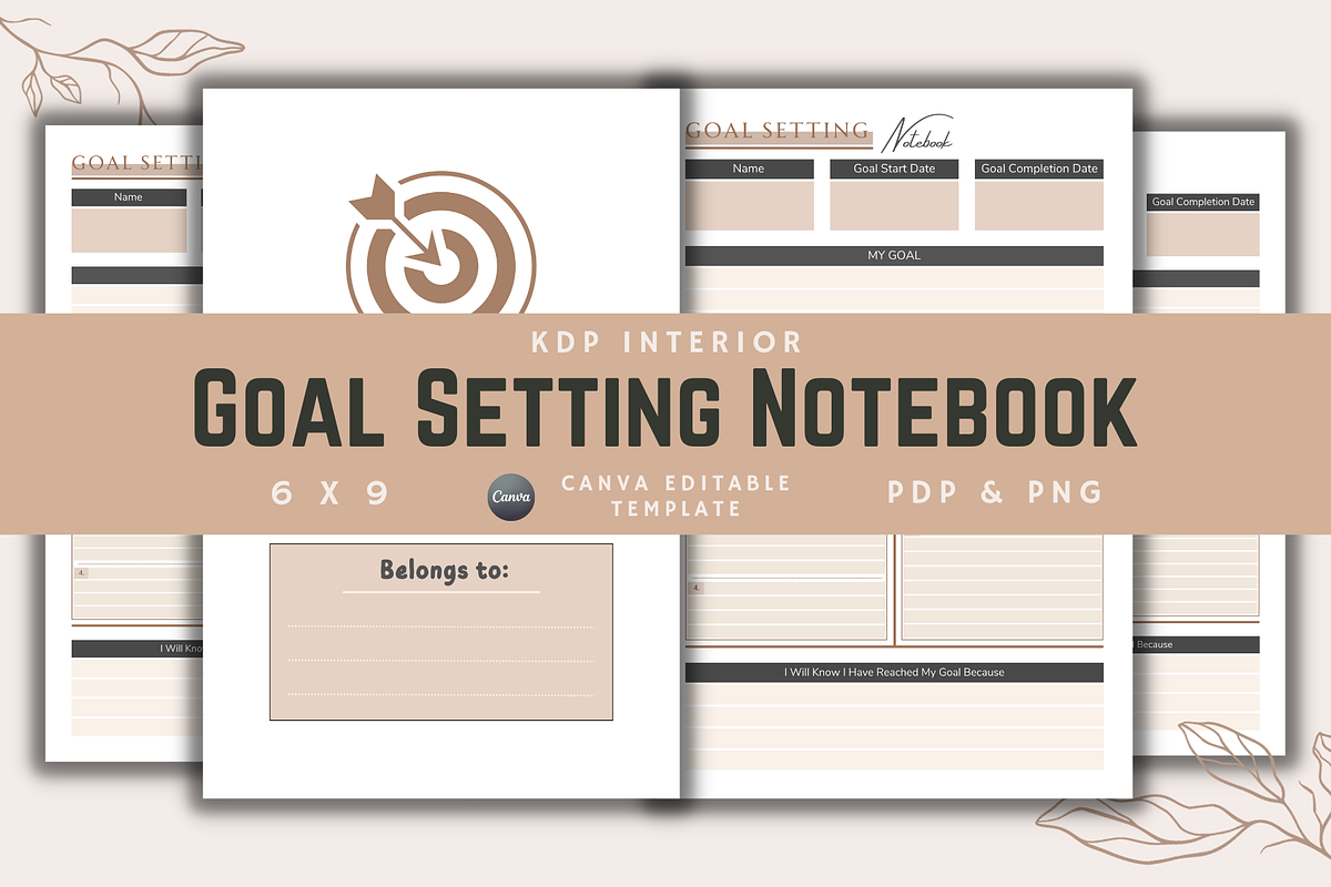 Goal Setting Notebook, a Templates & Theme by KDPISH (Photo 1 of 4)