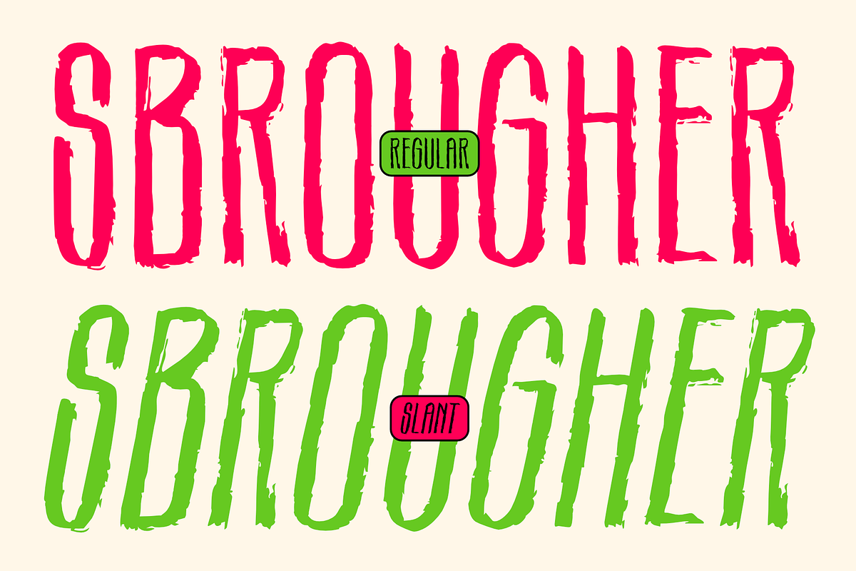 SBROUGHER — Rough Brush Font Family, a Handwritten Font by Griyo Type (Photo 2 of 10)