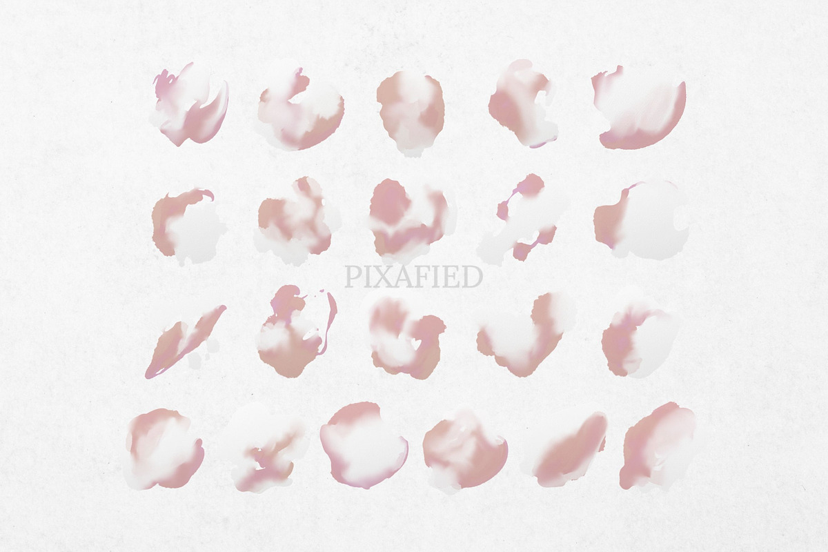 Pink and White Watercolour Clip Art, a Decorative Illustration by Pixafied (Photo 4 of 4)