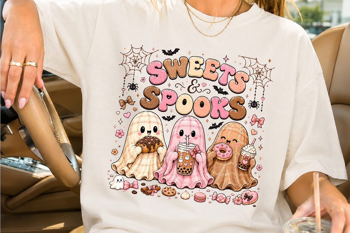 Cute Cozy Ghost Dessert PNG, a Seasonal Illustration by Creative Art (Photo 2 of 3)
