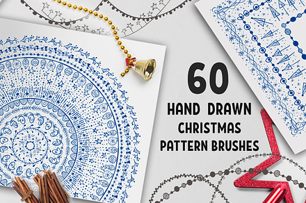 60 Christmas Pattern Brushes