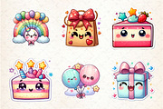 Kawaii Birthday Clipart Bundle, an Illustration by SinaCreation (Thumbnail 3 of 5)