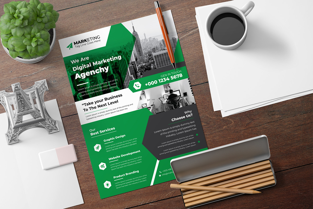 Corporate Theme Business Flyer, a Flyer Template by Graphiexperto (Photo 2 of 6)