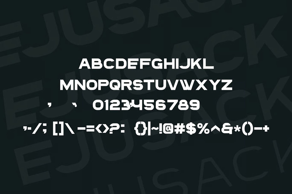 Ejusack, a Sans Serif Font by Auliacreative (Photo 3 of 6)