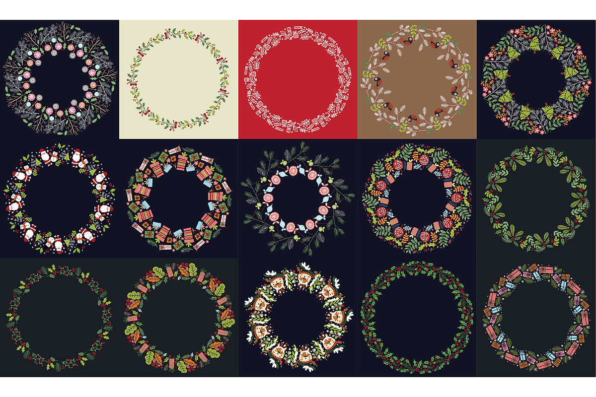 60 Christmas Wreath Vector, an Invitation Template by Noree (Photo 4 of 4)