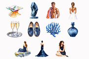 Navy Coastal Girls Clipart, an Illustration by Design Market (Thumbnail 4 of 4)