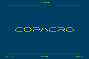 Copacro - Modern Futuristic Typeface