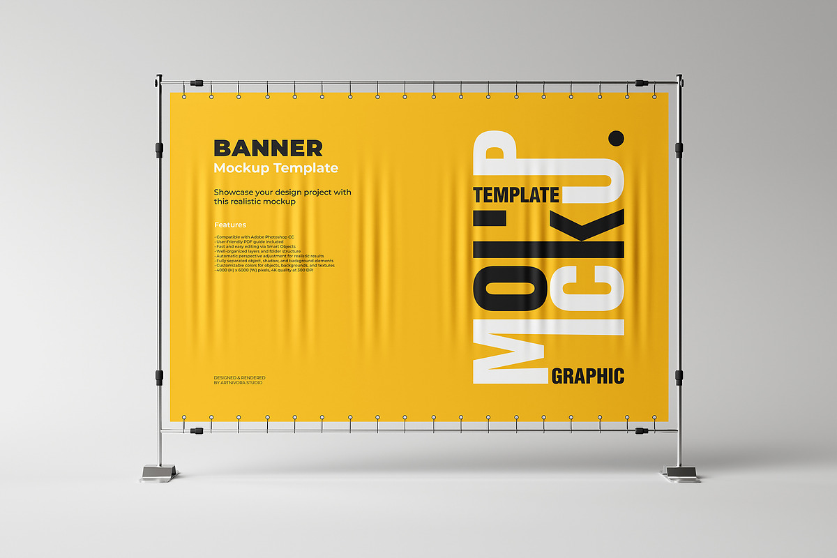 Banner Poster Mockup, an Advertising Mockup by Artnivora.Std (Photo 5 of 6)