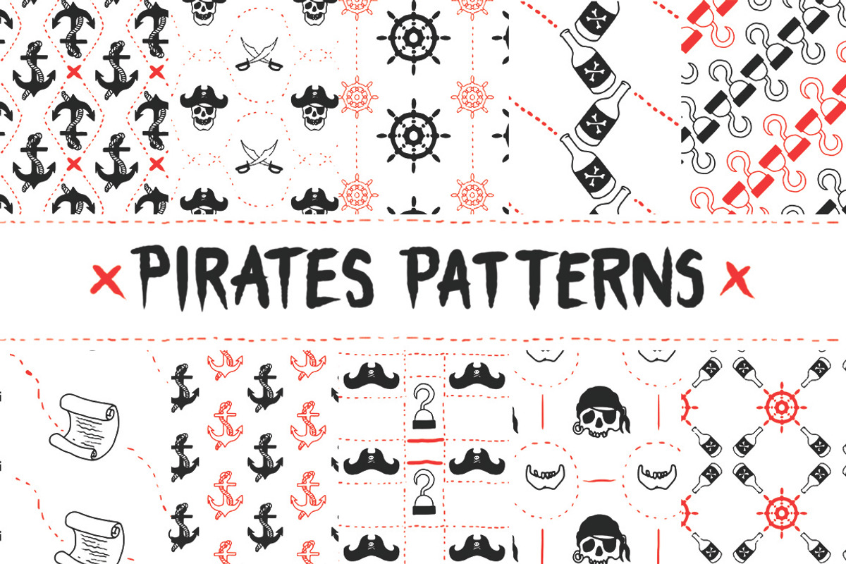 Pirates Patterns, a Pattern Graphic by EPLUSN (Photo 1 of 5)