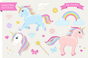 Magic Unicorn Set. EPS+20 PNG., an Illustration by Cheremuha (Thumbnail 1 of 2)