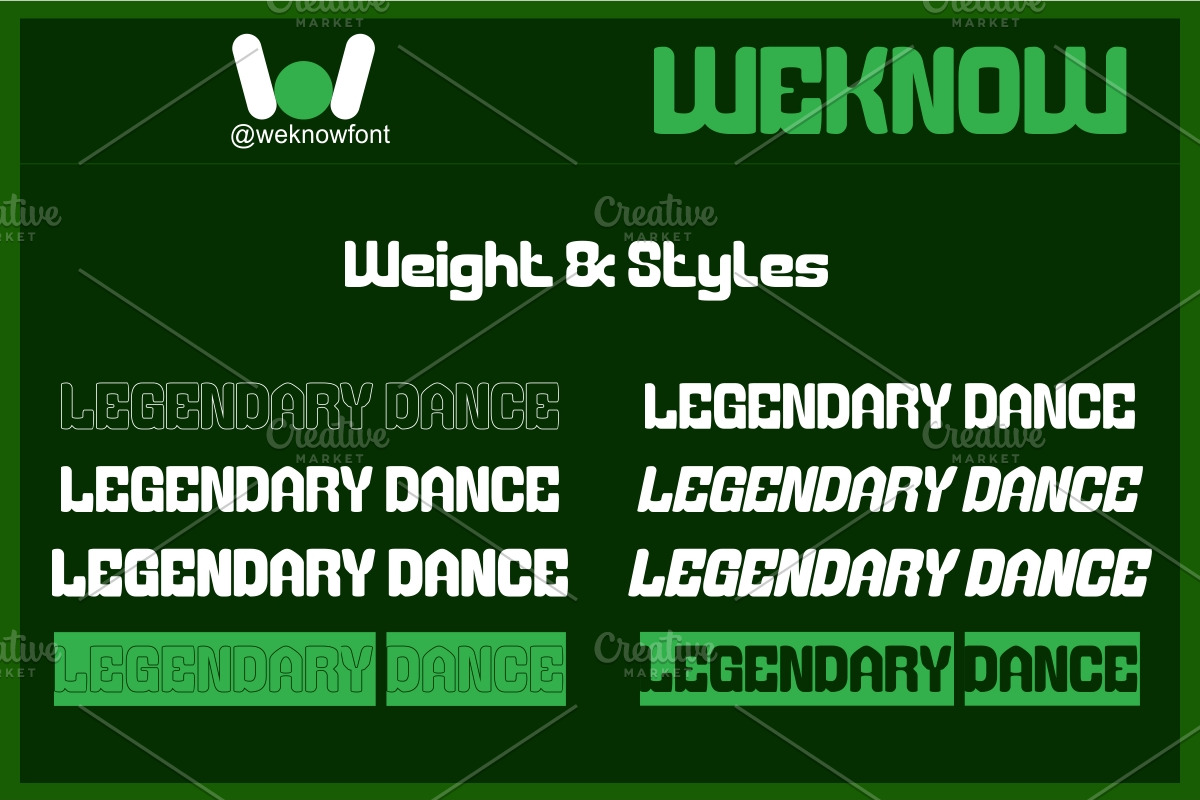 Legendary Dance, a Sans Serif Font by weknow (Photo 7 of 8)