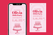 Birthday Invitation + Menu, a Design Template by McLittle Stock (Thumbnail 4 of 4)