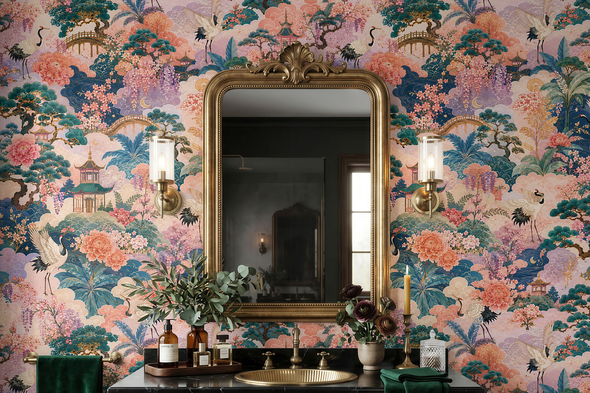 Dark Maximalist Wallpaper Mockup, a Household Mockup by 1001 mockups (Photo 9 of 10)