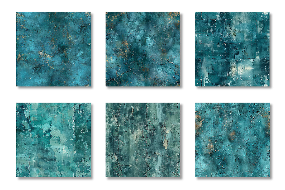 Teal Grunge Seamless Patterns, a Pattern Graphic by Canvas Craft (Photo 3 of 9)