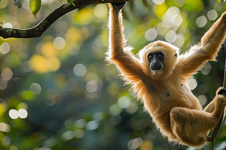 A group of golden langurs huddled to, an Animal Photo by LOGOCREATIVE
