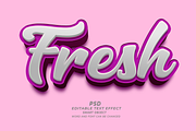 Fresh 3D Editable Text Effect – PSD, a Layer Style Add-On by TrueVector (Thumbnail 1 of 2)