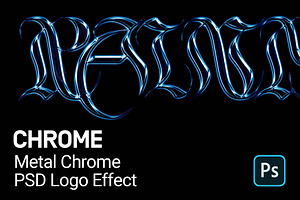 Chrome Logo PSD Effect