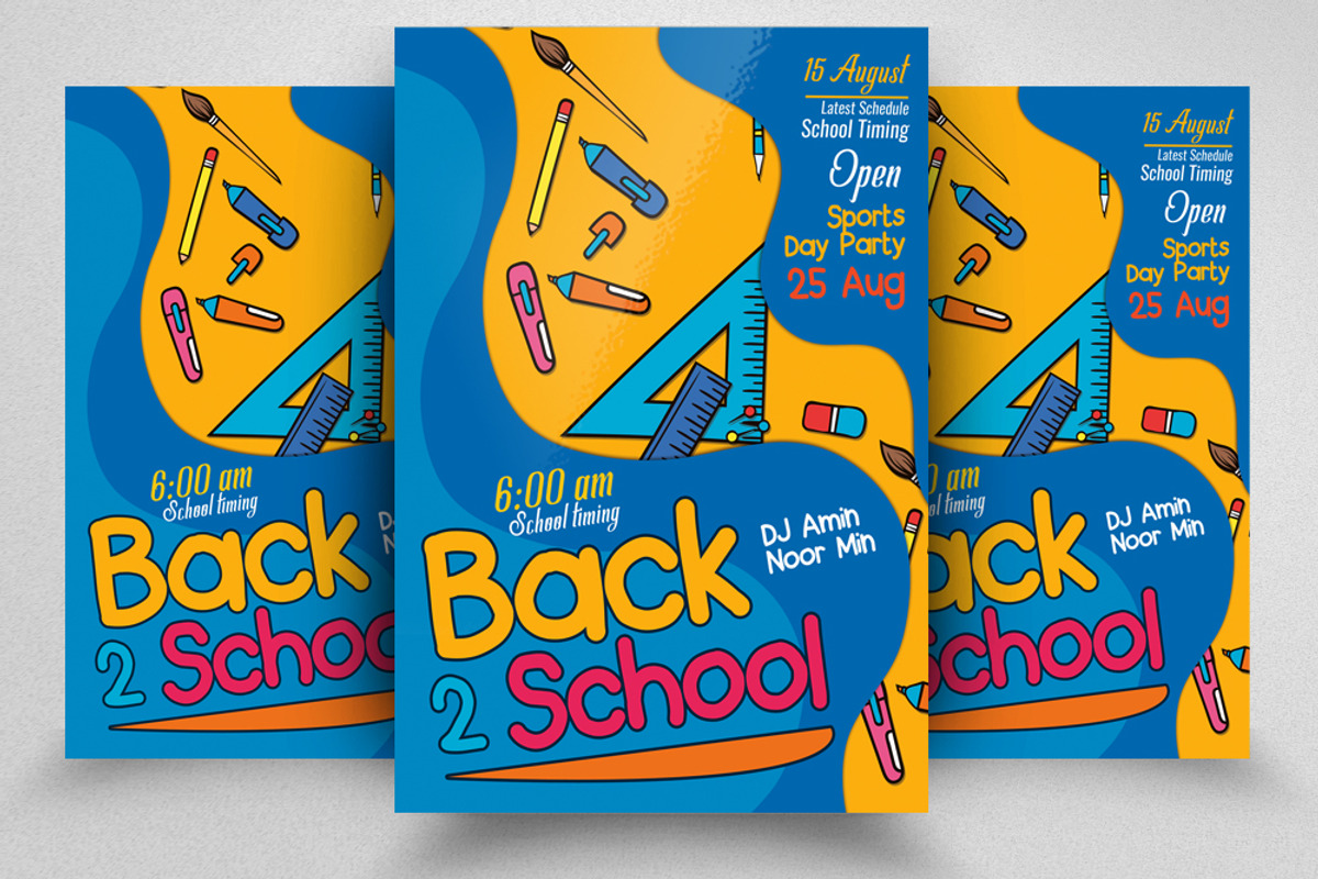Back to School Flyer Template, a Flyer Template by Psd Templates (Photo 1 of 2)