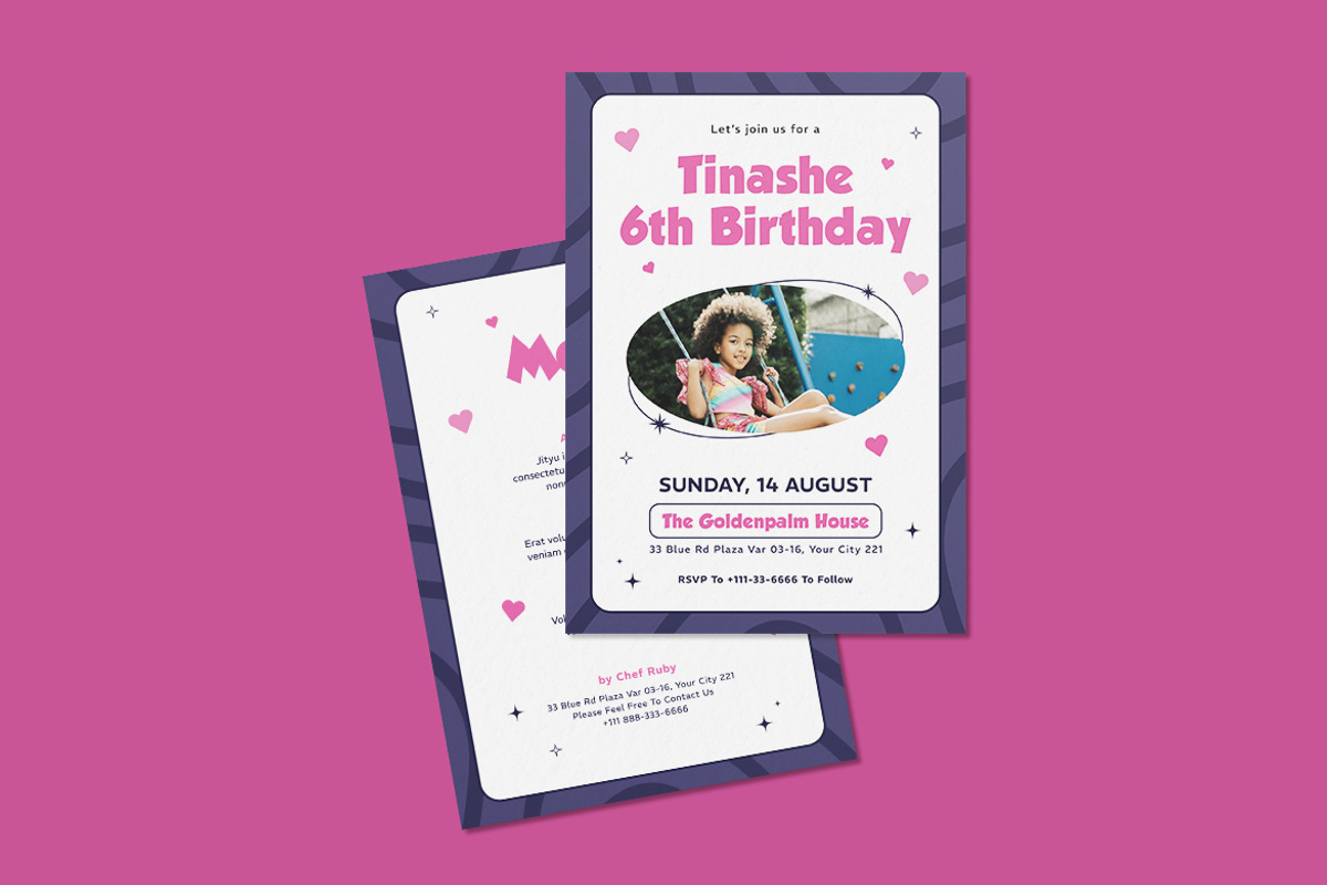 Grave Vibes Birthday Invitation, an Invitation Template by iDoodle Studio (Photo 2 of 4)