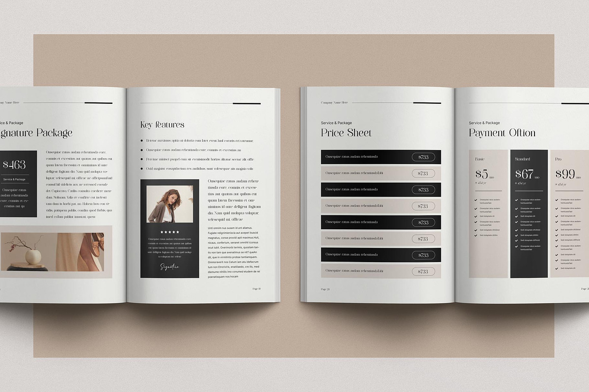 Services & Pricing Guide | CANVA, a Brochure Template by KreateTribe (Photo 9 of 13)