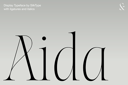 Aida - Elegant Ligature Serif, a Serif Font by Silktype