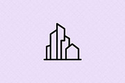 Minimalist Cityscape Icon Modern, an Outline Icon by Vectorium Studio (Thumbnail 1 of 4)