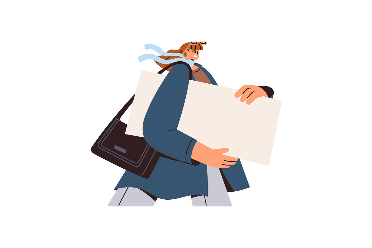 People with blank ad banners set, an Illustration by PaperTrident (Photo 12 of 17)