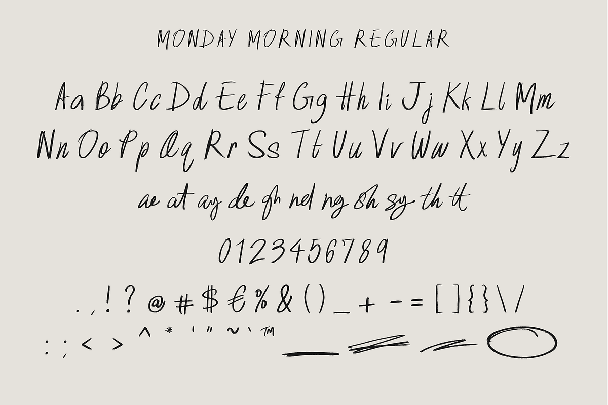 Monday Morning Handwriting Font, a Handwritten Font by The Human Touch! (Photo 3 of 5)