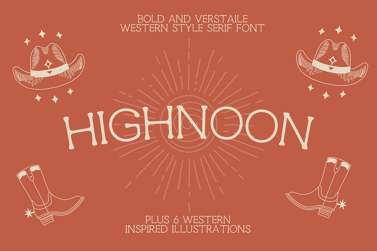 High Noon Font | Western Style Font, a Serif Font by CactusGroveBranding (Photo 1 of 4)